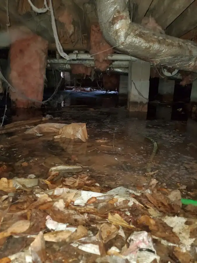 Crawl space flood assessment for Commercial Water Damage Restoration in Comstock