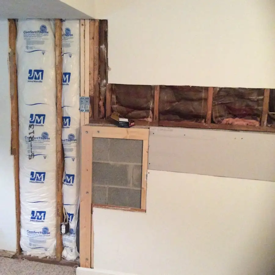 Wall insulation replacement during Contents Cleaning & Restoration in Comstock
